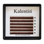 Kalentin Extensión de Cejas De Curva Abierta Marrón 6mm